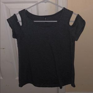Shirt with shoulder cut outs